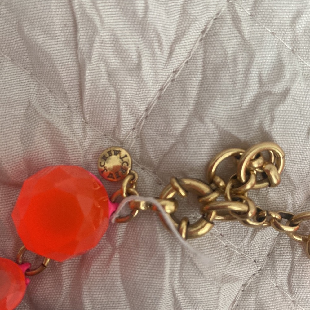 Hot Pink or Hot Orange JCrew Lucite Collar Necklace - Picture 2 of 2